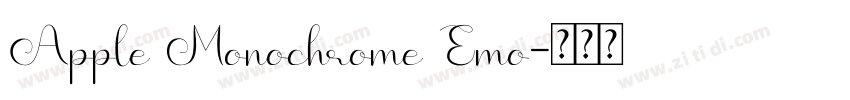 Apple Monochrome Emo字体转换